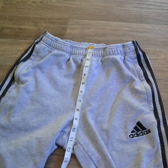 Adidas Women Essential Three Stripe Cotton Gray Jogger Sweatpants Size Small - Picture 6 of 6